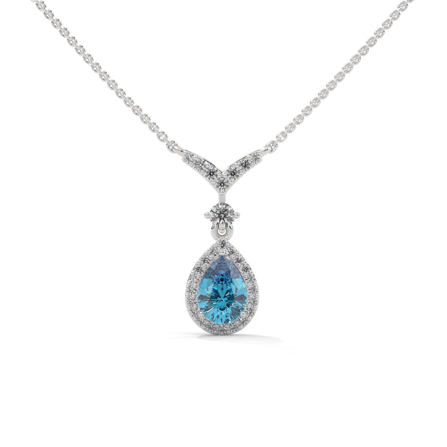 lab grown diamond | moissanite Jewellery Lagoon Loop Lab Grown Diamond OR Moissanite Pendant Silver by Rabbito Jewels