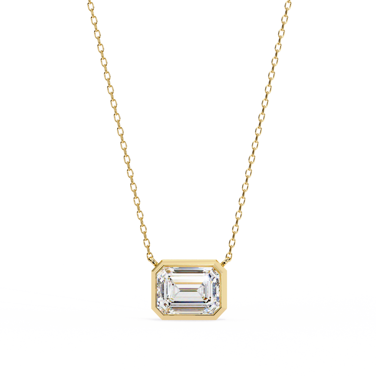 lab grown diamond | moissanite Jewellery Celia Lab Grown Diamond OR Moissanite Pendant Yellow Gold 14K by Rabbito Jewels