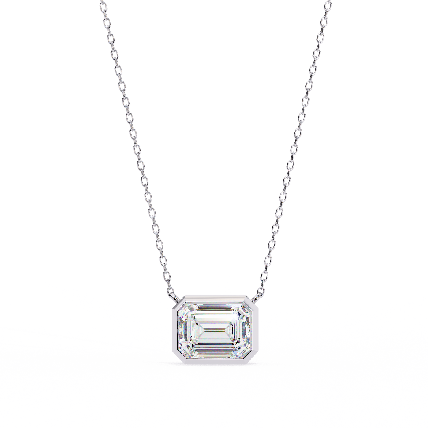 lab grown diamond | moissanite Jewellery Celia Lab Grown Diamond OR Moissanite Pendant White Gold 14K by Rabbito Jewels