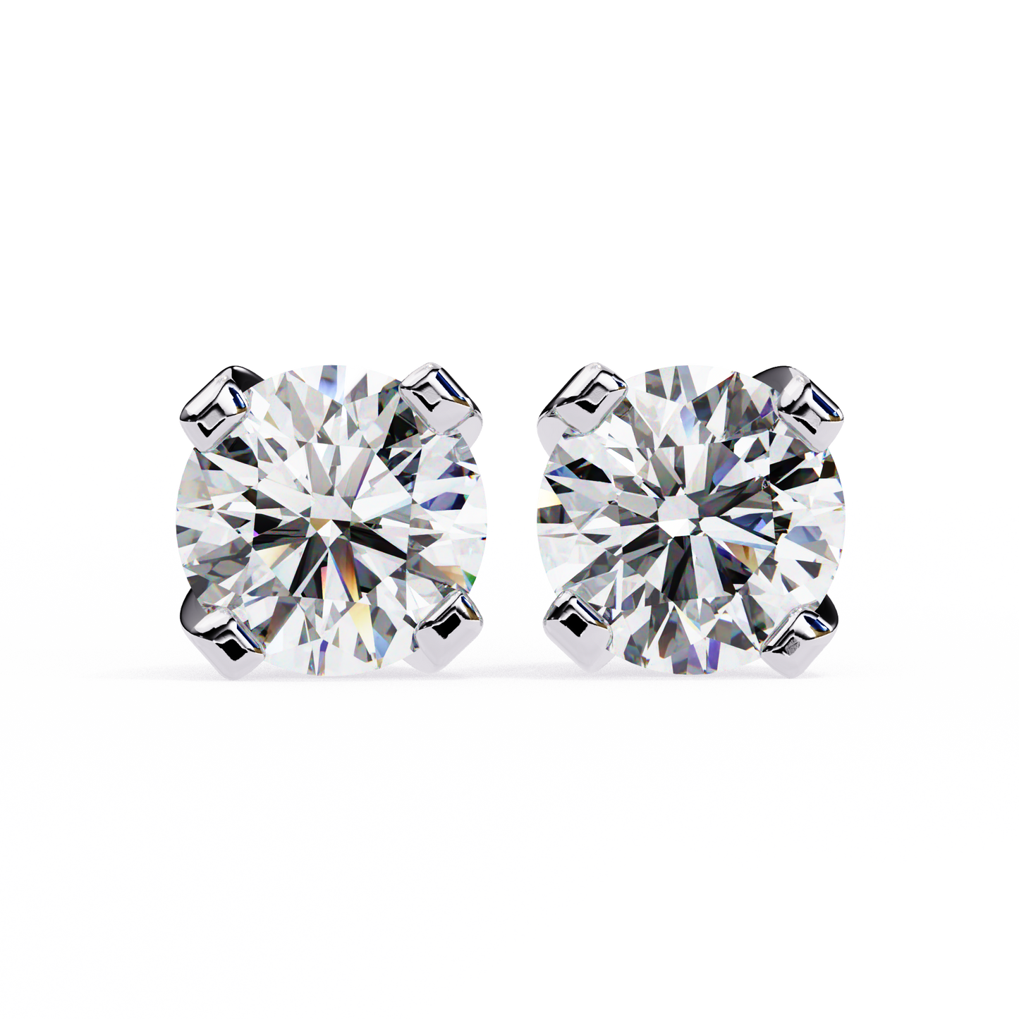 lab grown diamond | moissanite Jewellery Neon Ice 1.28ct Lab Grown OR Moissanite Stud Earrings Silver by Rabbito Jewels