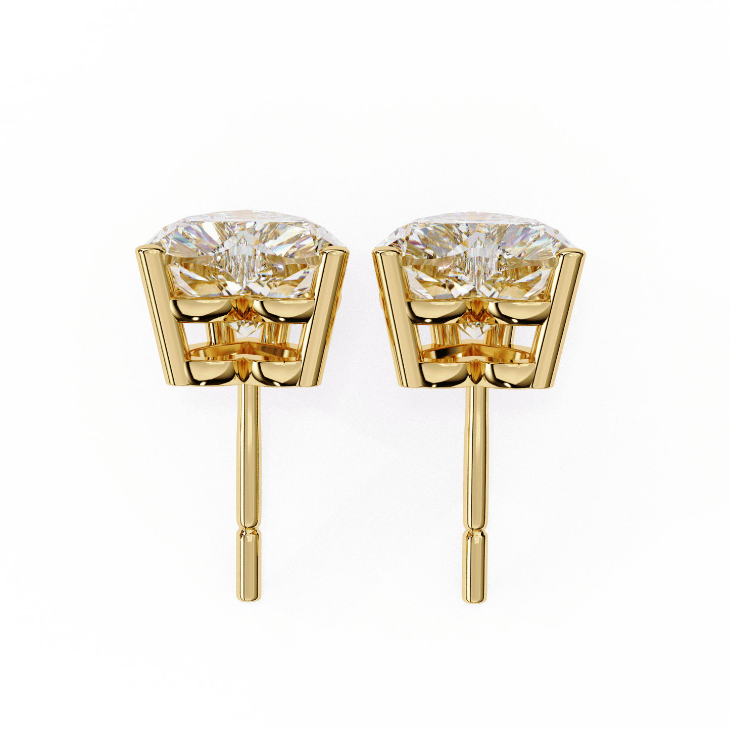 lab grown diamond | moissanite Jewellery Luxe Rebel 1.21ct Lab Grown OR Moissanite Heart Stud Earrings by Rabbito Jewels