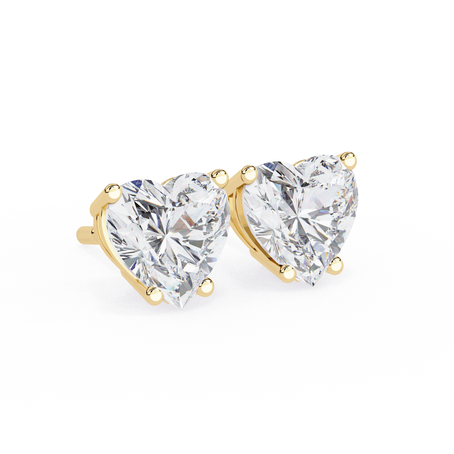 lab grown diamond | moissanite Jewellery Luxe Rebel 1.21ct Lab Grown OR Moissanite Heart Stud Earrings by Rabbito Jewels