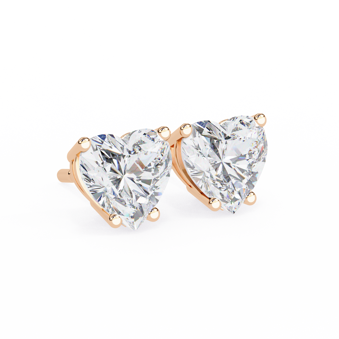 lab grown diamond | moissanite Jewellery Luxe Rebel 1.21ct Lab Grown OR Moissanite Heart Stud Earrings by Rabbito Jewels