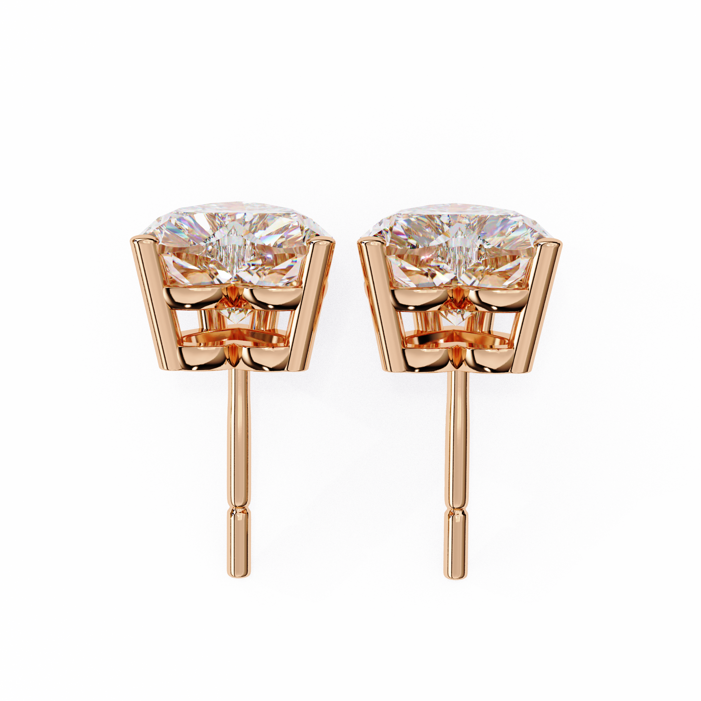 lab grown diamond | moissanite Jewellery Luxe Rebel 1.21ct Lab Grown OR Moissanite Heart Stud Earrings by Rabbito Jewels
