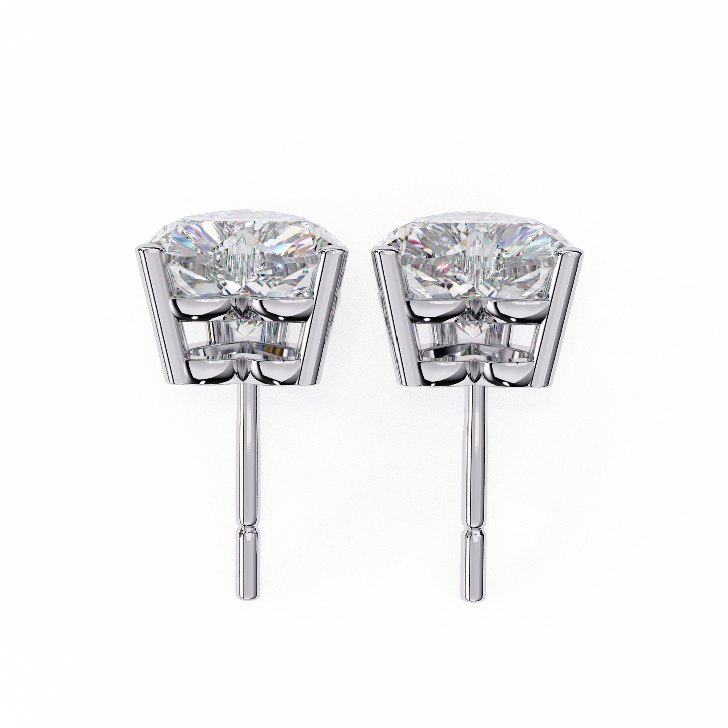 lab grown diamond | moissanite Jewellery Luxe Rebel 1.21ct Lab Grown OR Moissanite Heart Stud Earrings by Rabbito Jewels