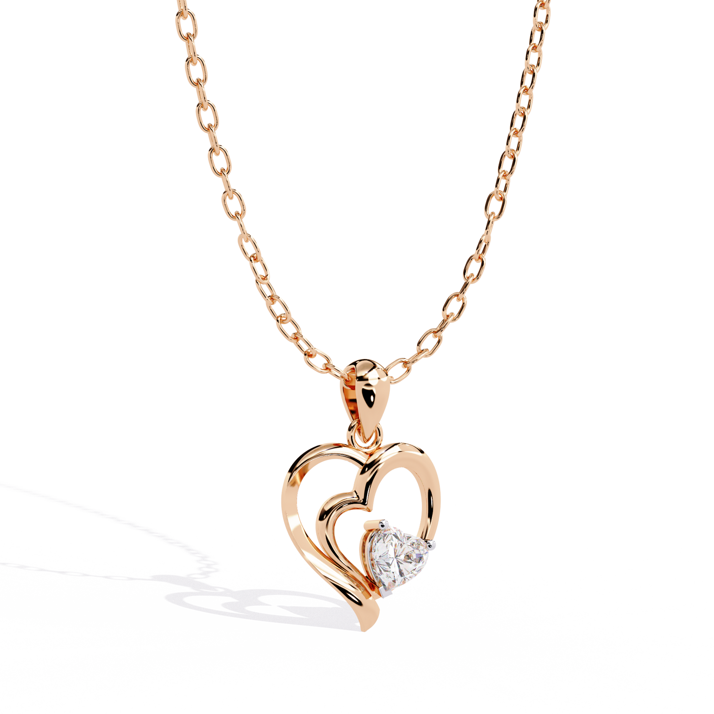 lab grown diamond | moissanite Jewellery Stunning Heart Love Lab Grown Diamond OR Moissanite Pendant by Rabbito Jewels