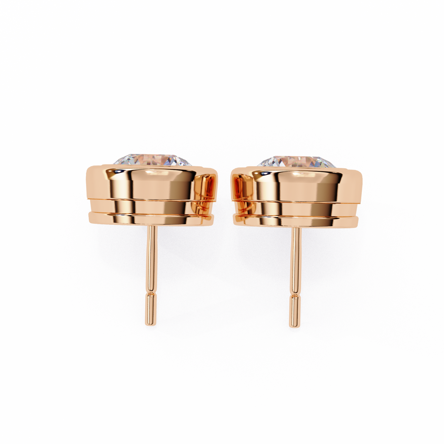 lab grown diamond | moissanite Jewellery Chrome Diva 1.28ct Lab Grown OR Moissanite Round Stud Earrings by Rabbito Jewels