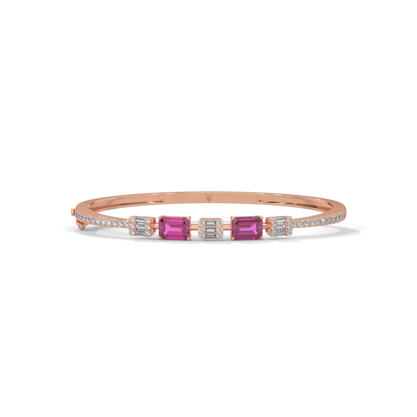 lab grown diamond | moissanite Jewellery Coruscate Lab Grown Diamond OR Moissanite Bracelet Rose Gold 14K by Rabbito Jewels