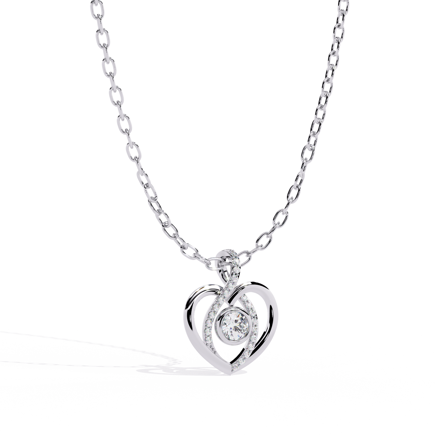 lab grown diamond | moissanite Jewellery Ice Heart Lab Grown Diamond OR Moissanite Pendant by Rabbito Jewels