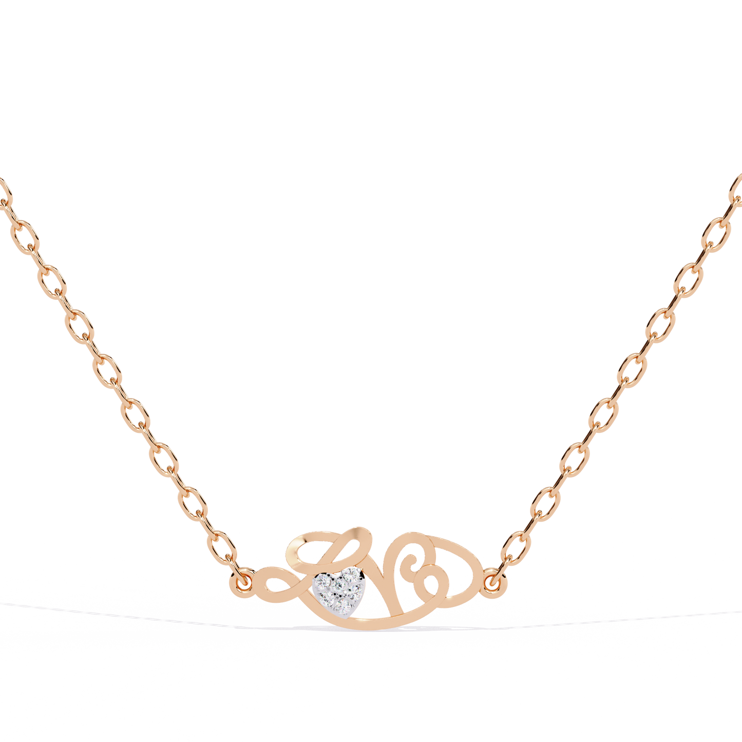 lab grown diamond | moissanite Jewellery Spring Love Lab Grown Diamond OR Moissanite Pendant Rose Gold 18K by Rabbito Jewels