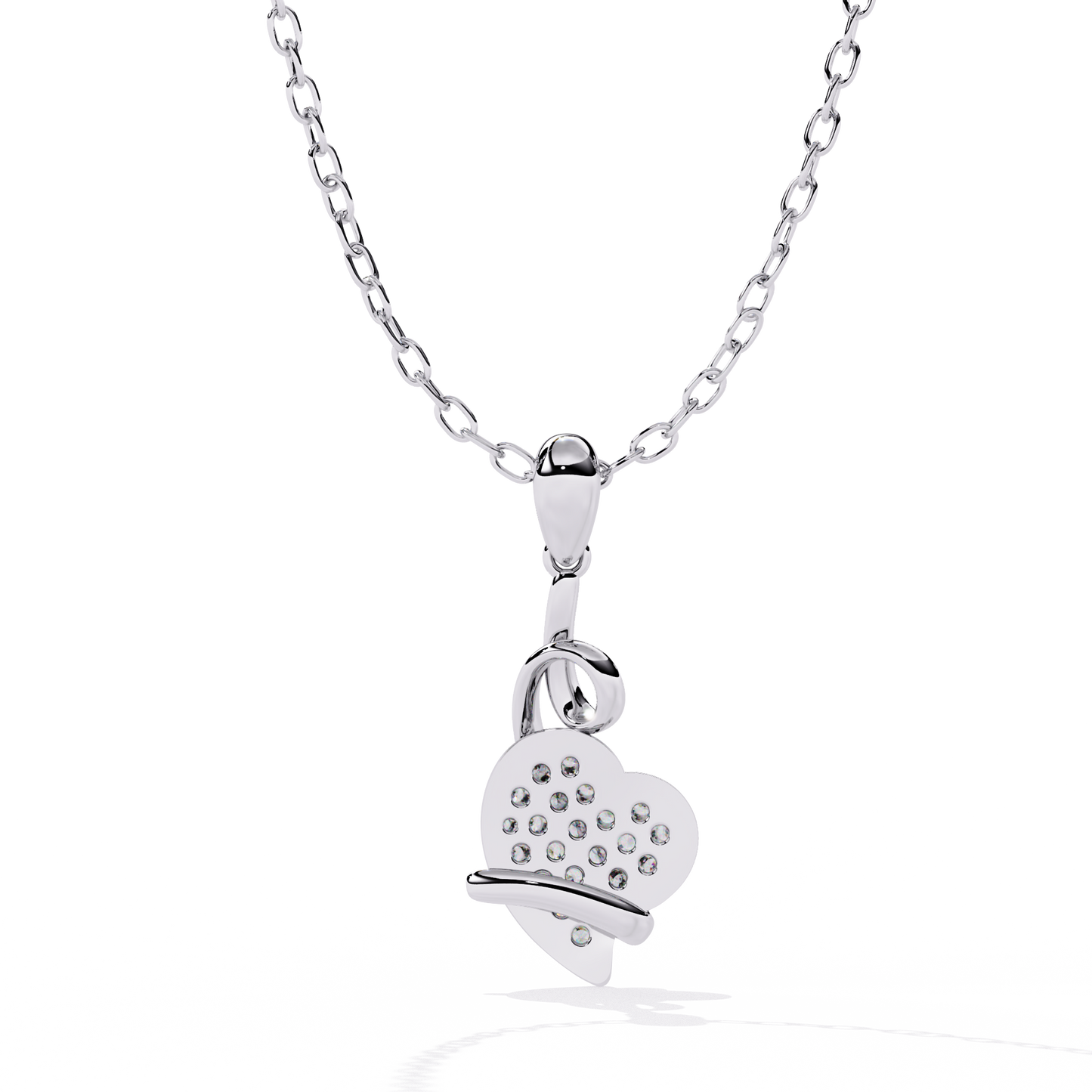 lab grown diamond | moissanite Jewellery Snack Heart Lab Grown Diamond OR Moissanite Pendant by Rabbito Jewels