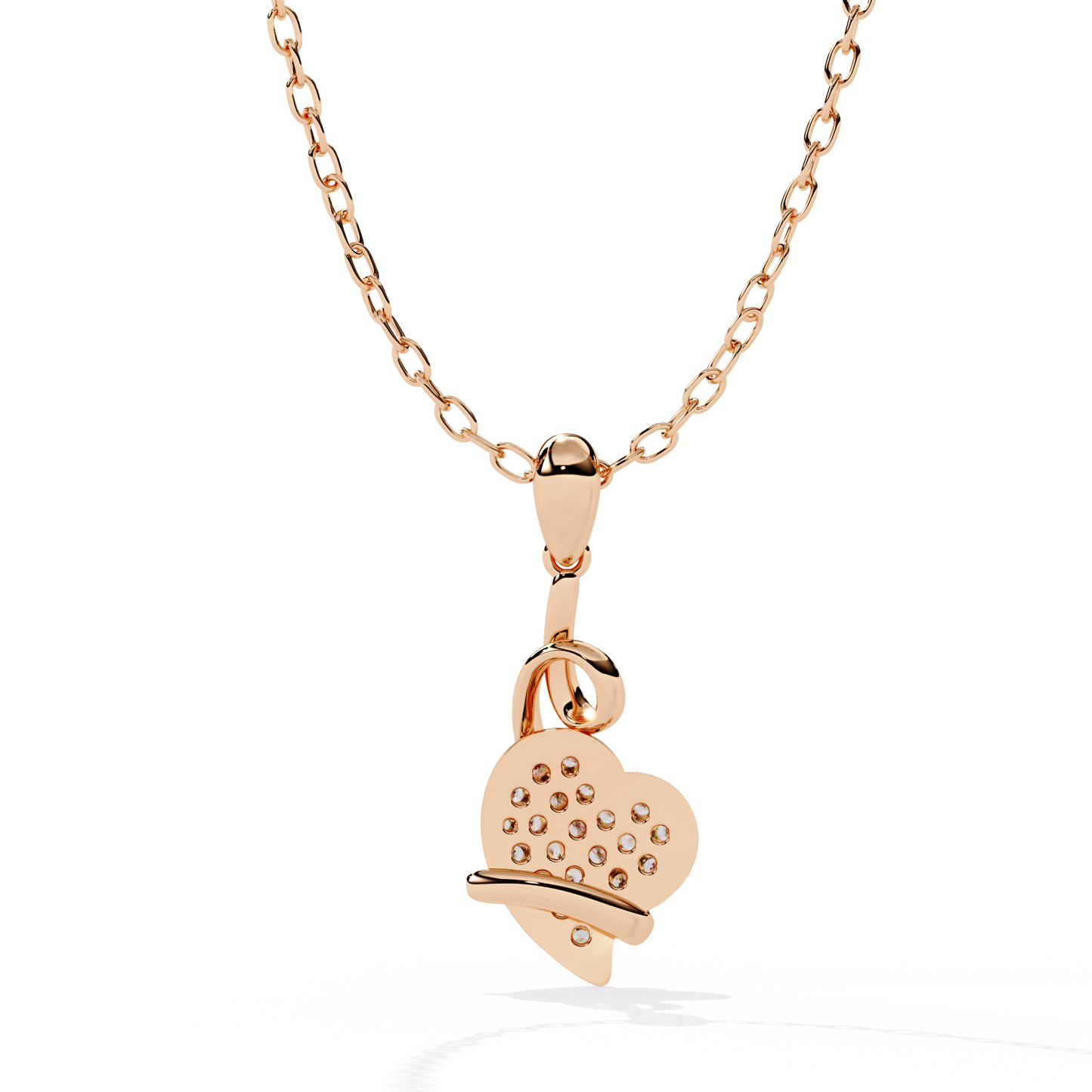 lab grown diamond | moissanite Jewellery Snack Heart Lab Grown Diamond OR Moissanite Pendant by Rabbito Jewels