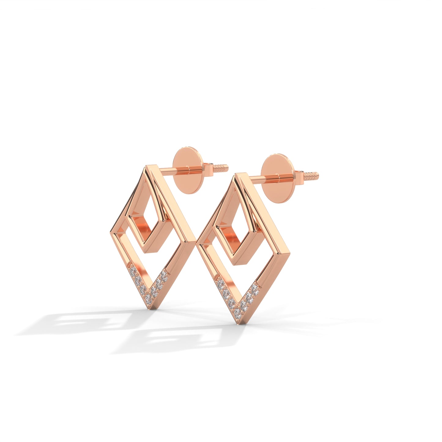 lab grown diamond | moissanite Jewellery Trendy Western Lab Grown Diamond OR Moissanite Earrings by Rabbito Jewels