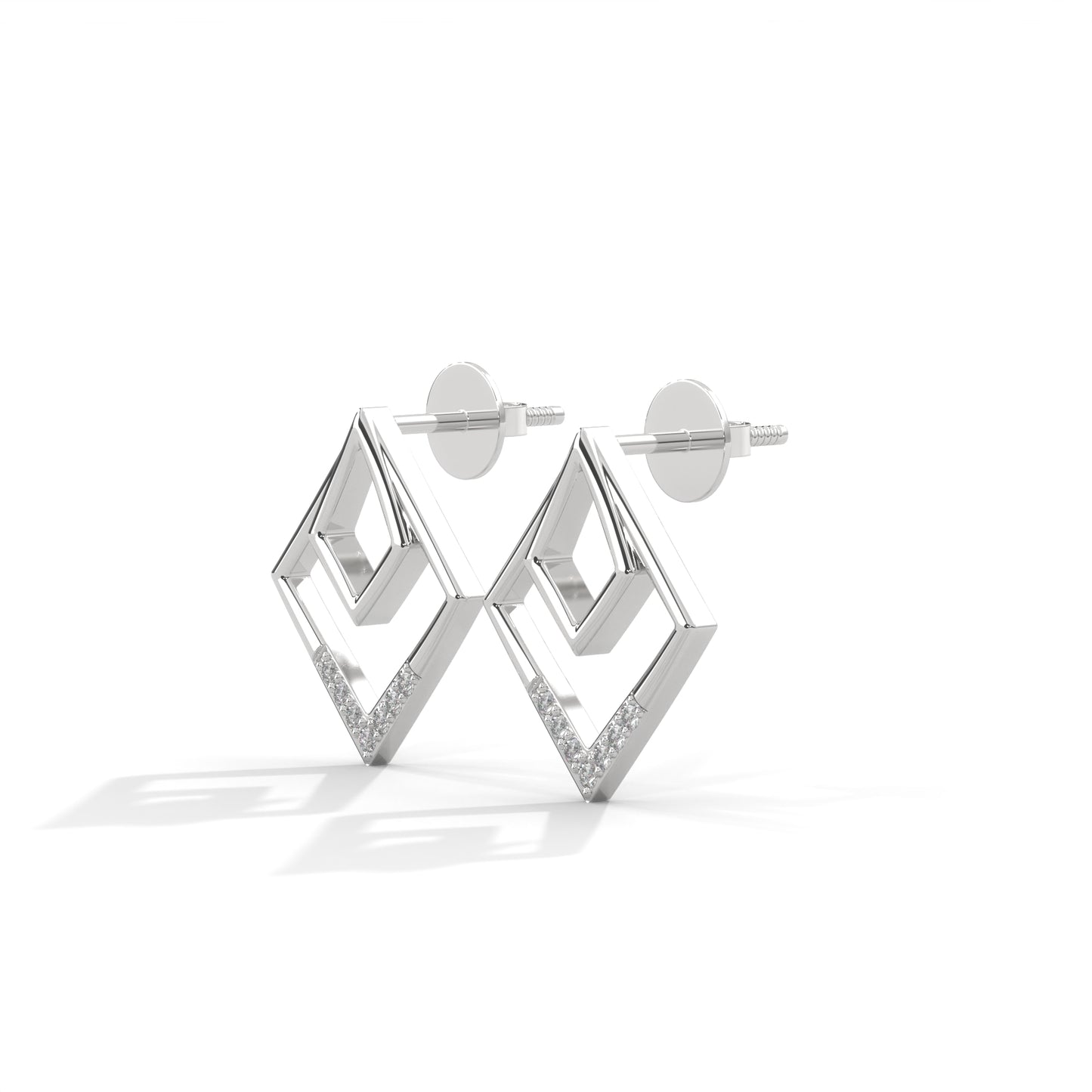 lab grown diamond | moissanite Jewellery Trendy Western Lab Grown Diamond OR Moissanite Earrings by Rabbito Jewels