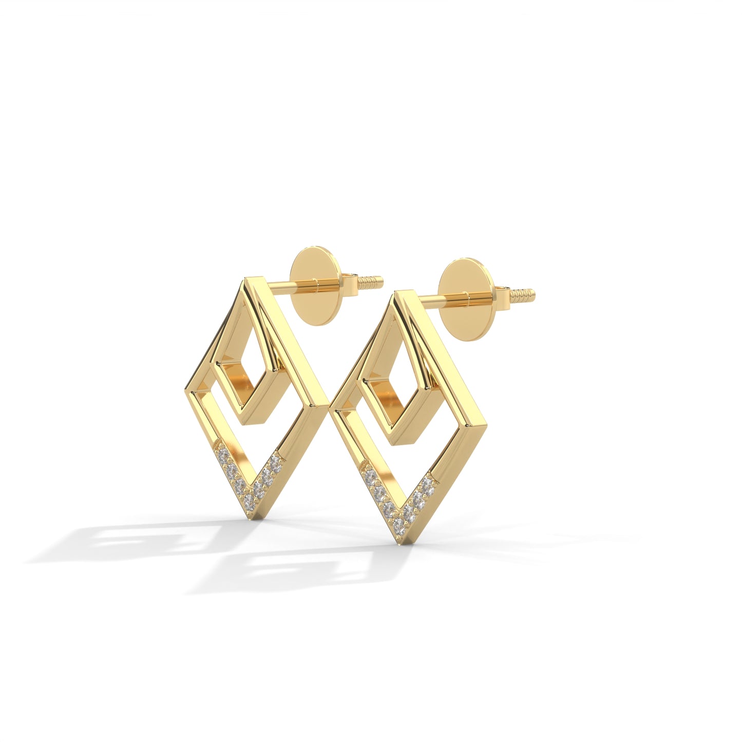 lab grown diamond | moissanite Jewellery Trendy Western Lab Grown Diamond OR Moissanite Earrings by Rabbito Jewels