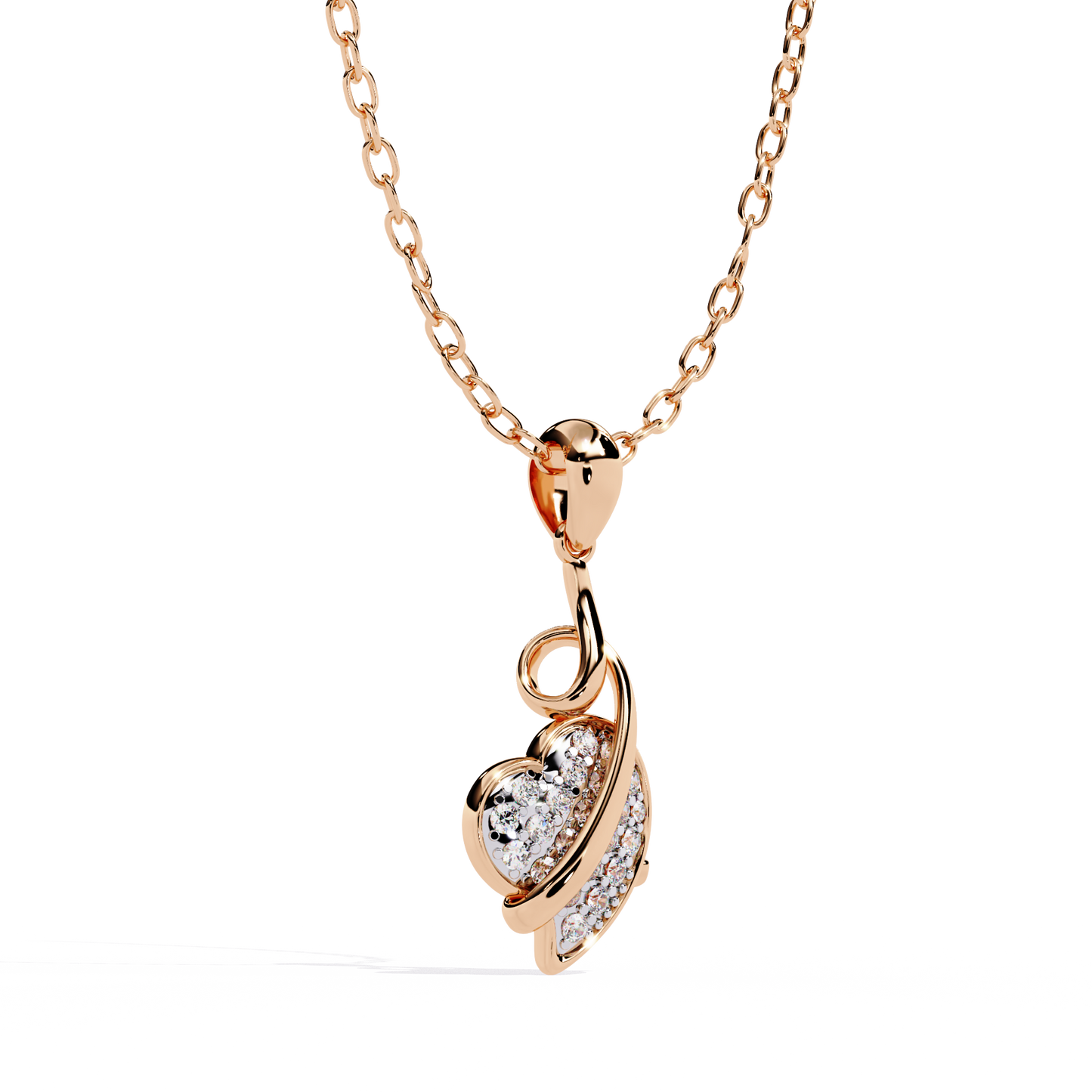 lab grown diamond | moissanite Jewellery Snack Heart Lab Grown Diamond OR Moissanite Pendant by Rabbito Jewels