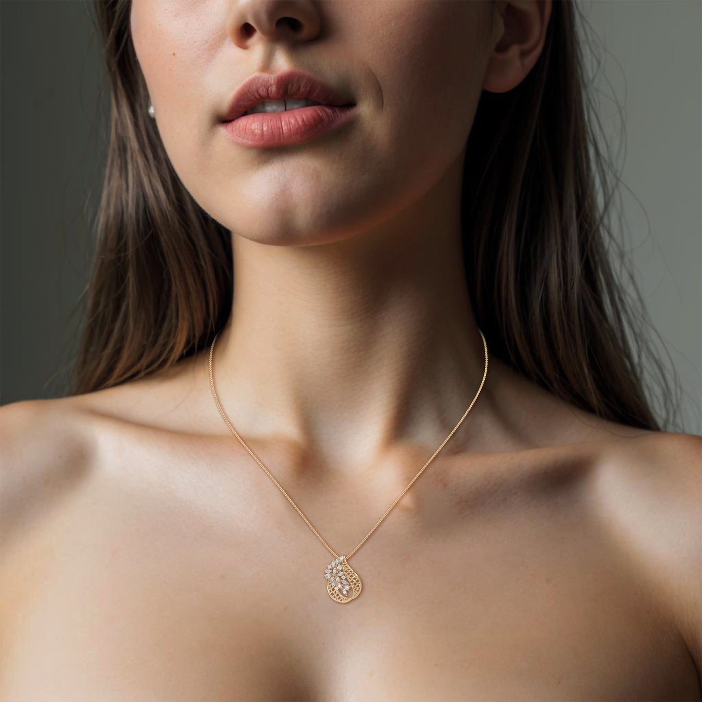 lab grown diamond | moissanite Jewellery Blooming Bouquet Lab Grown Diamond OR Moissanite Pendant by Rabbito Jewels