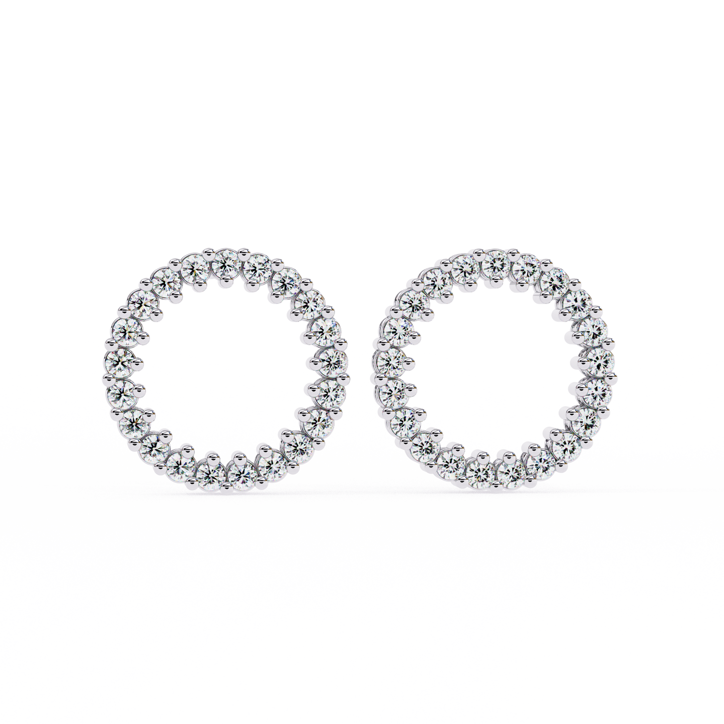 lab grown diamond | moissanite Jewellery Forzi Perals Earrings Silver by Rabbito Jewels