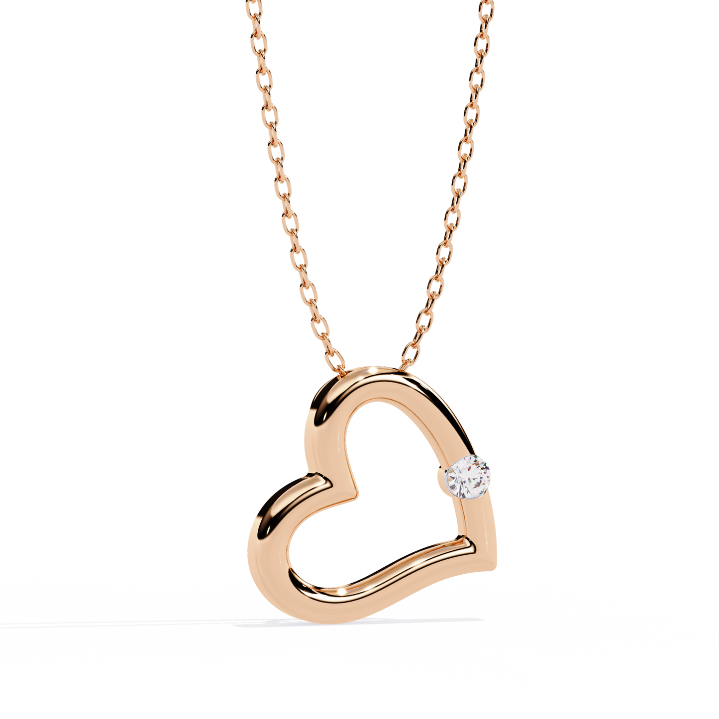lab grown diamond | moissanite Jewellery Moon Heart Lab Grown Diamond OR Moissanite Pendant by Rabbito Jewels