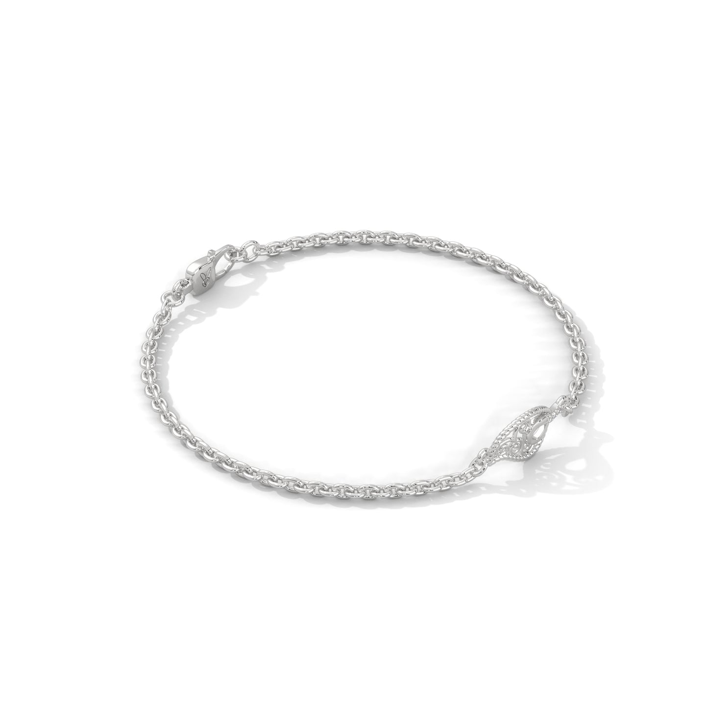 lab grown diamond | moissanite Jewellery Twisted Leaf Lab Grown Diamond OR Moissanite Bracelet by Rabbito Jewels