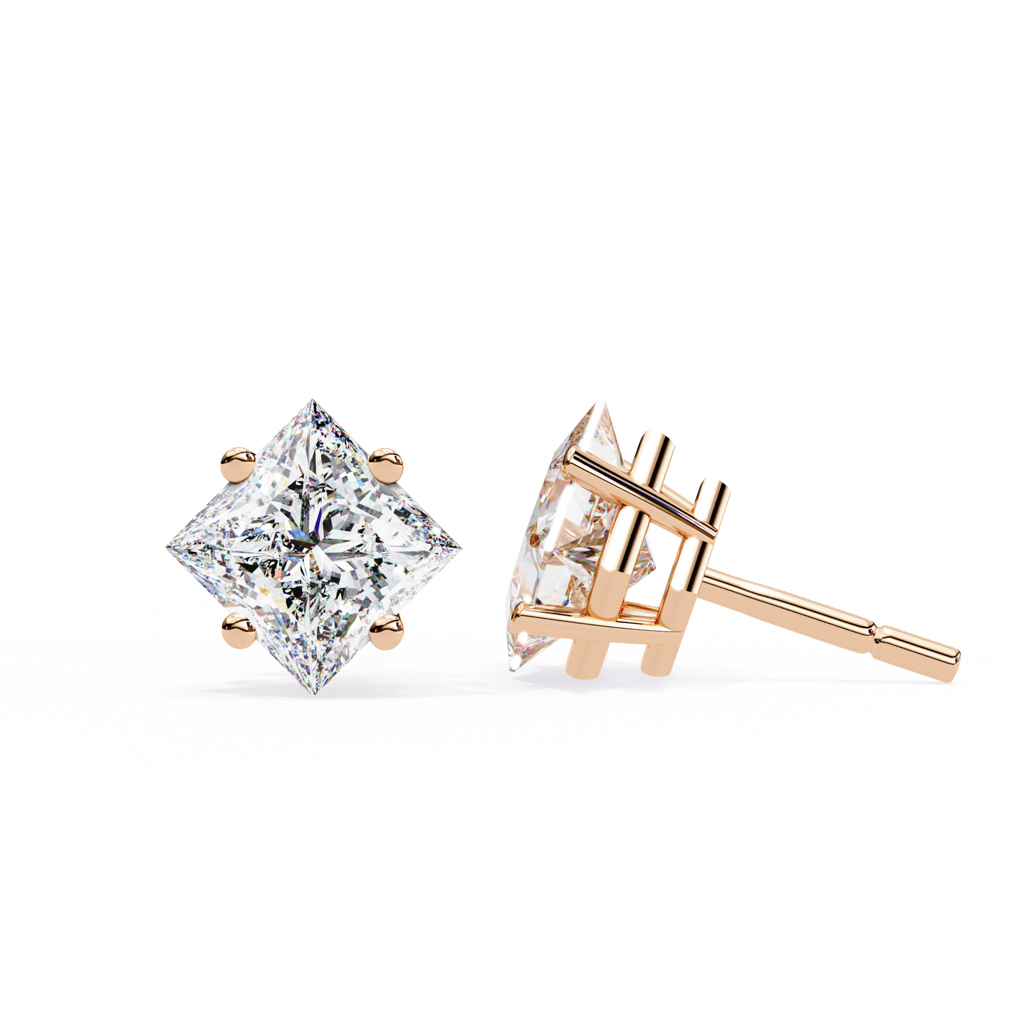 lab grown diamond | moissanite Jewellery Eternal Grace Lab Grown OR Moissanite Stud Earrings by Rabbito Jewels