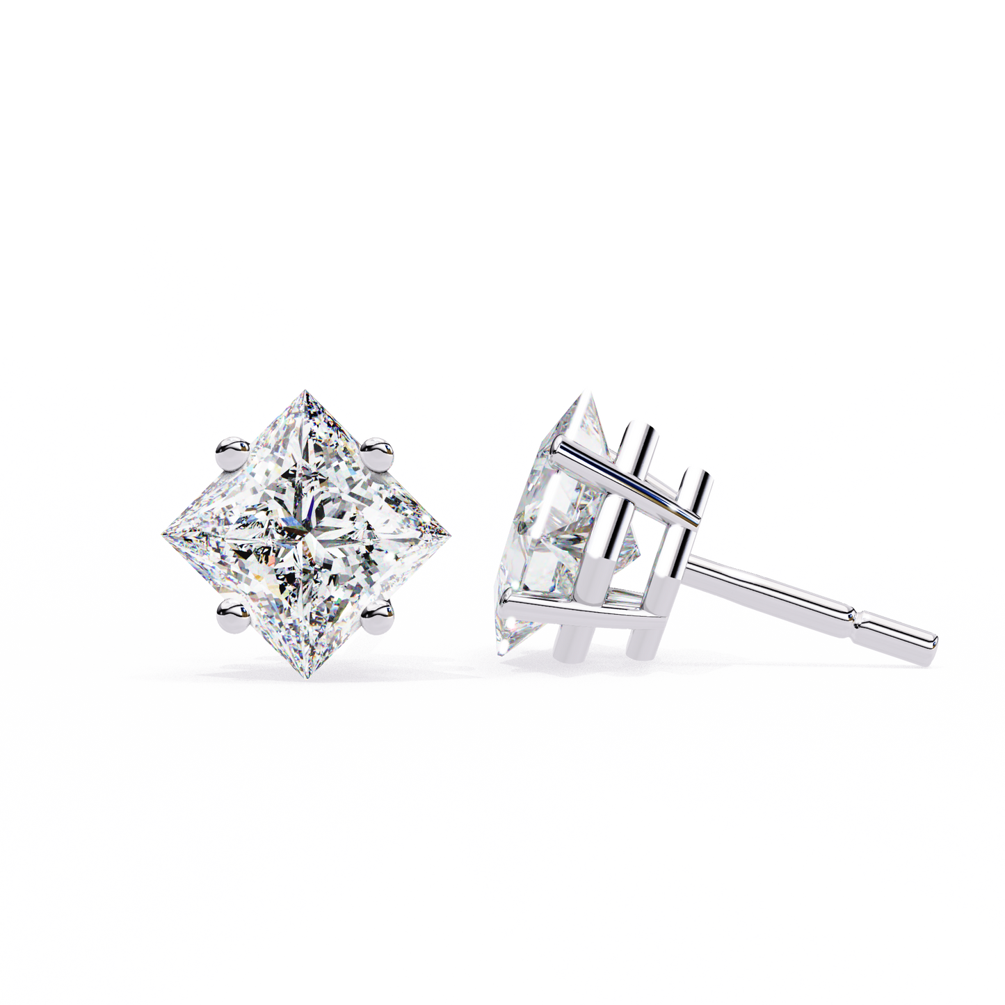 lab grown diamond | moissanite Jewellery Eternal Grace Lab Grown OR Moissanite Stud Earrings by Rabbito Jewels
