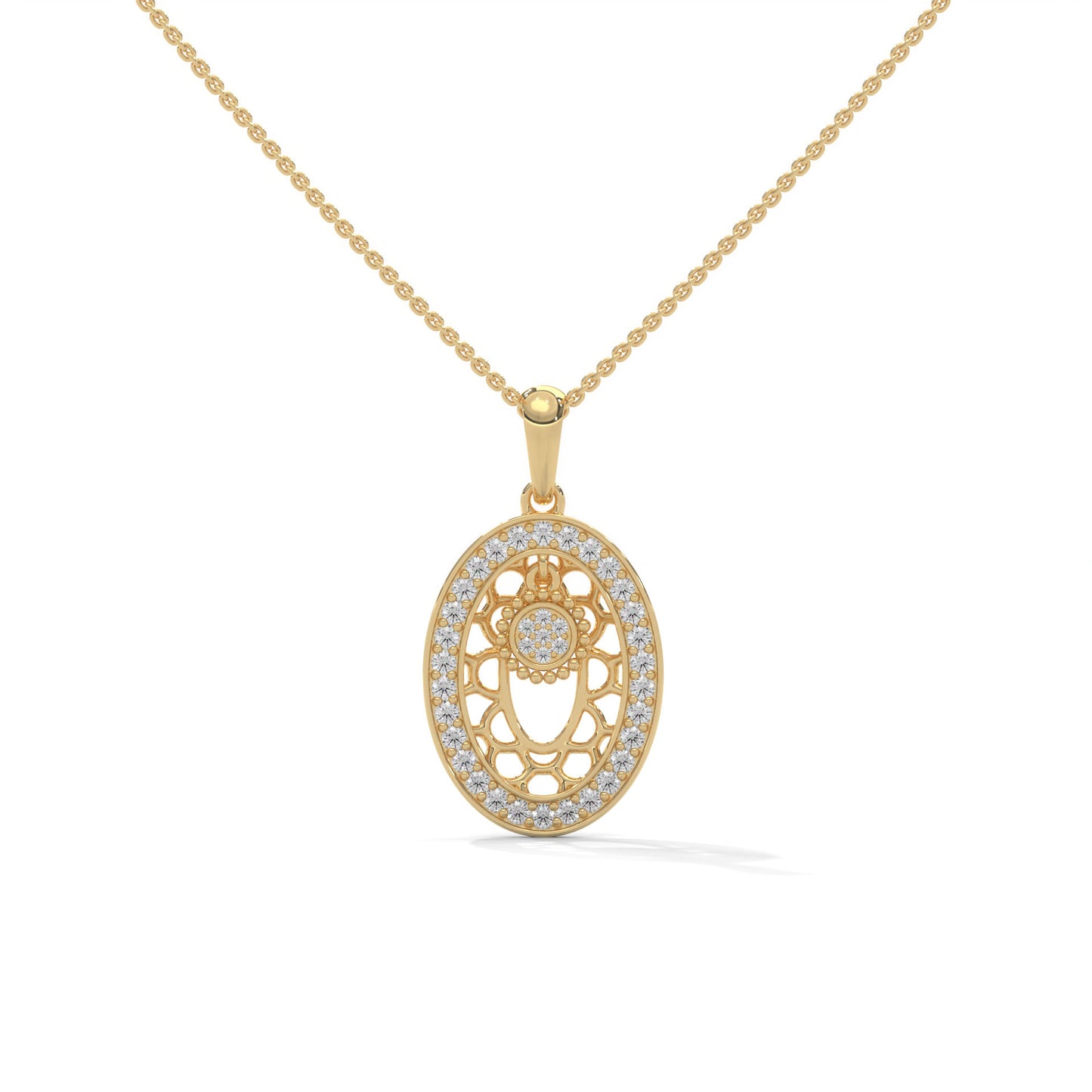 lab grown diamond | moissanite Jewellery Kiat Lab Grown Diamond OR Moissanite Pendant Yellow Gold 14K by Rabbito Jewels