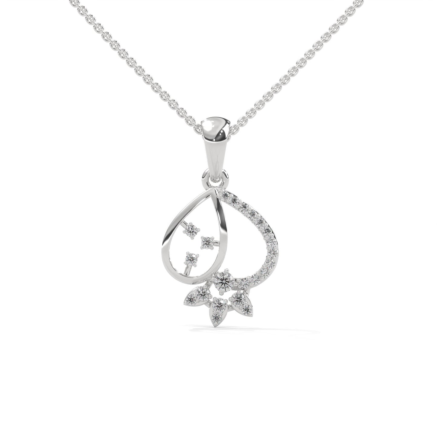 lab grown diamond | moissanite Jewellery Fancy Eclectic Lab Grown Diamond OR Moissanite Pendant Silver by Rabbito Jewels