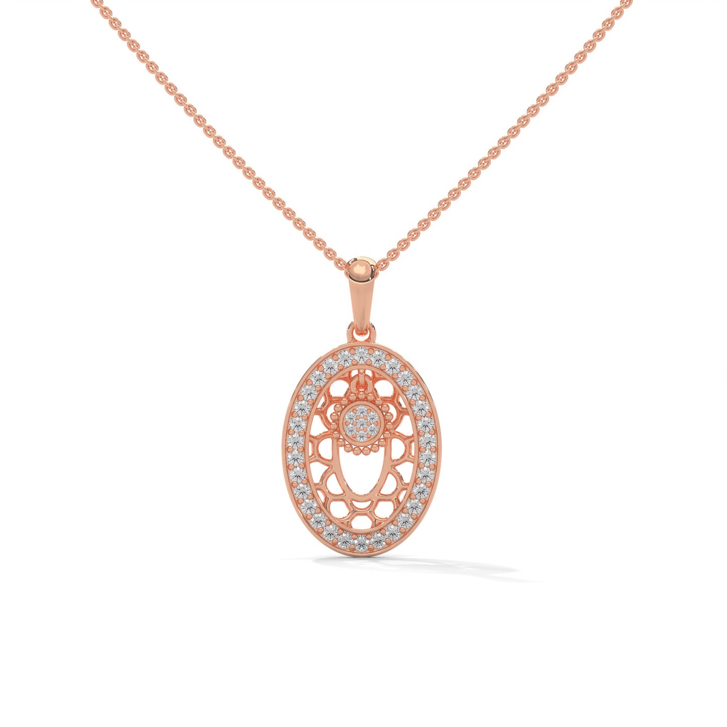 lab grown diamond | moissanite Jewellery Kiat Lab Grown Diamond OR Moissanite Pendant Rose Gold 14K by Rabbito Jewels