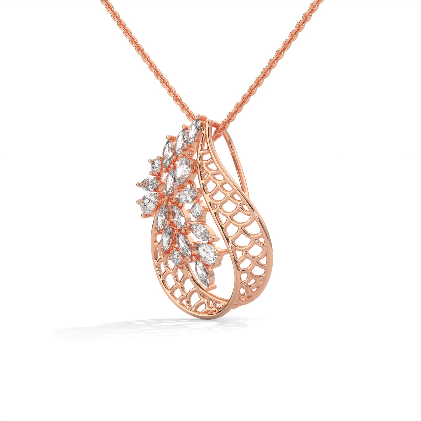 lab grown diamond | moissanite Jewellery Blooming Bouquet Lab Grown Diamond OR Moissanite Pendant by Rabbito Jewels