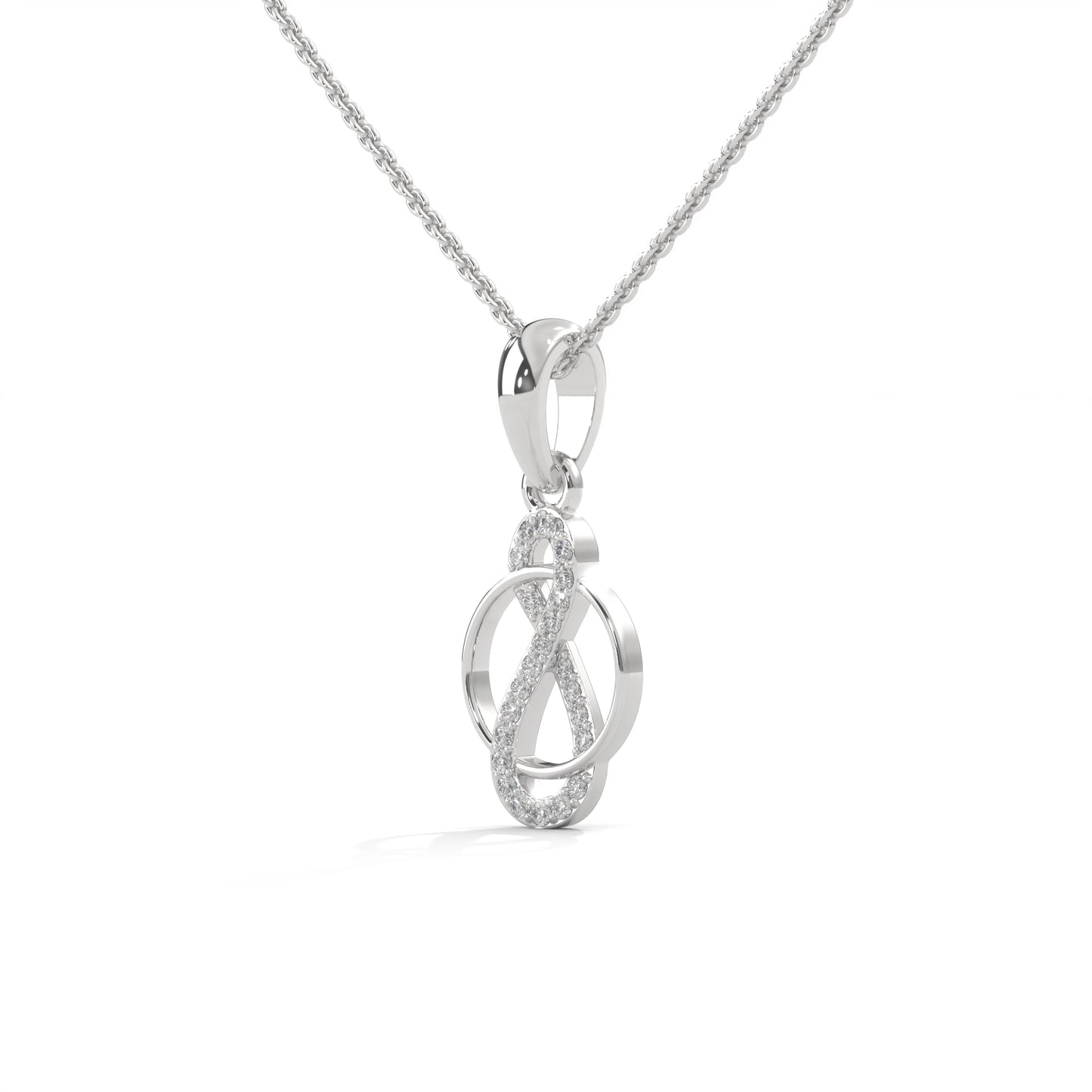 lab grown diamond | moissanite Jewellery Loop of Infinity Lab Grown Diamond OR Moissanite Pendant by Rabbito Jewels