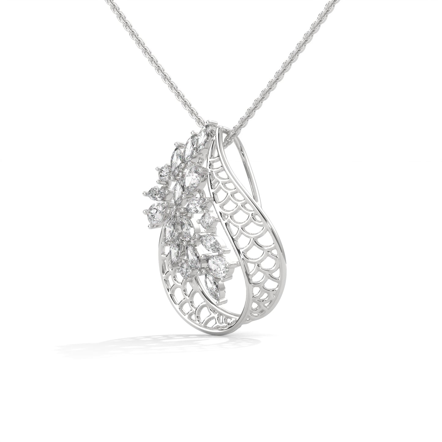 lab grown diamond | moissanite Jewellery Blooming Bouquet Lab Grown Diamond OR Moissanite Pendant by Rabbito Jewels