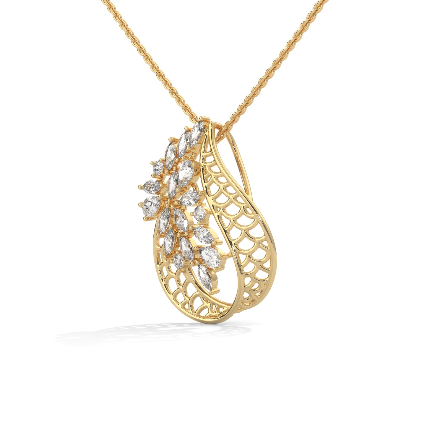 lab grown diamond | moissanite Jewellery Blooming Bouquet Lab Grown Diamond OR Moissanite Pendant by Rabbito Jewels