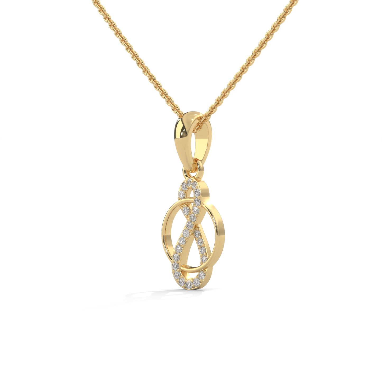 lab grown diamond | moissanite Jewellery Loop of Infinity Lab Grown Diamond OR Moissanite Pendant by Rabbito Jewels
