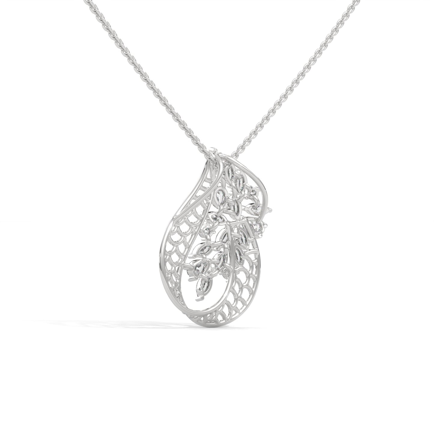 lab grown diamond | moissanite Jewellery Blooming Bouquet Lab Grown Diamond OR Moissanite Pendant by Rabbito Jewels