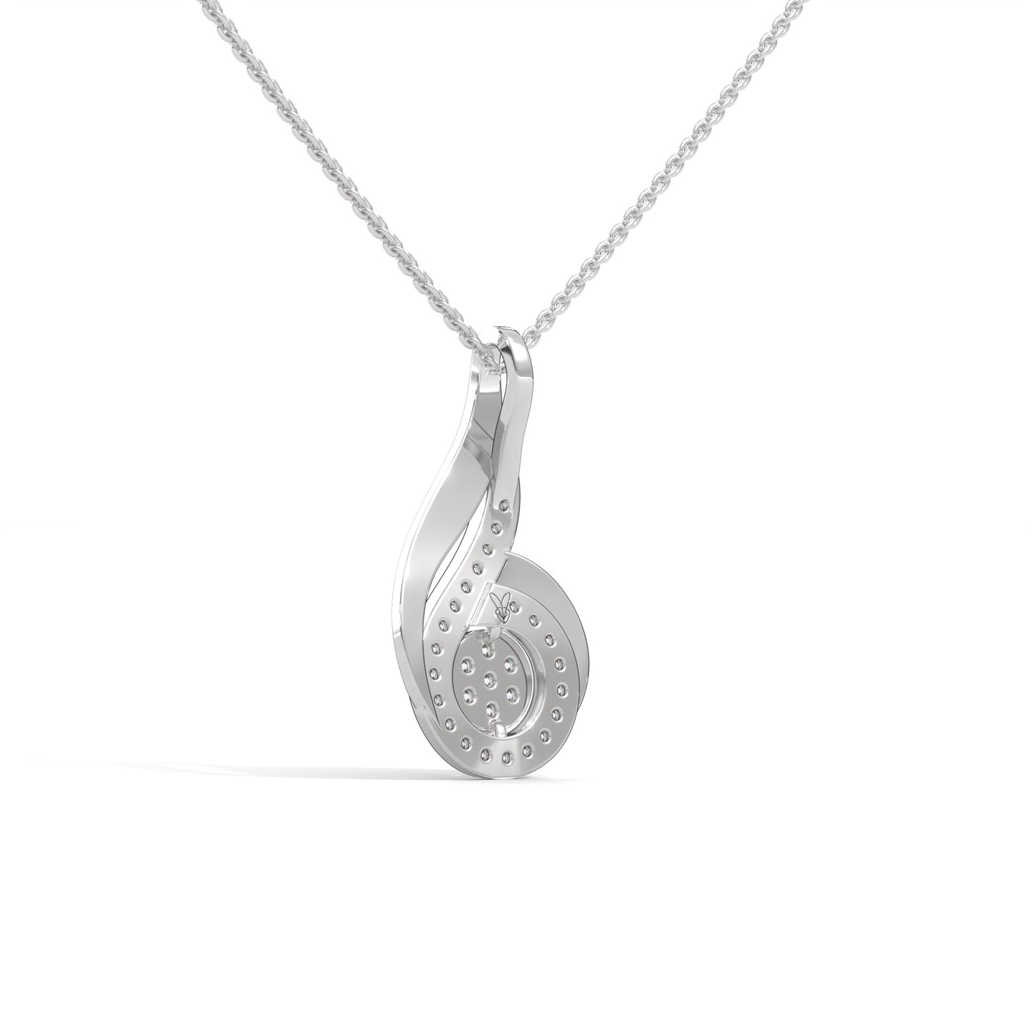 lab grown diamond | moissanite Jewellery Swirl Lab Grown Diamond OR Moissanite Pendant by Rabbito Jewels