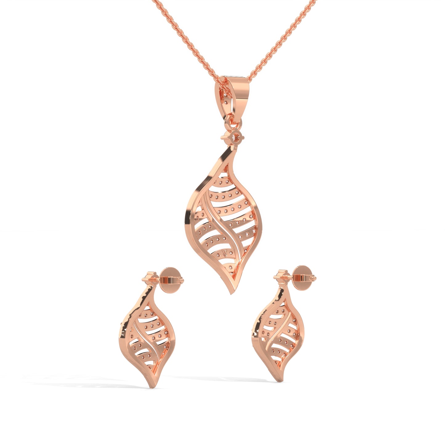 lab grown diamond | moissanite Jewellery Senco Leaf Lab Grown Diamond OR Moissanite Pendant by Rabbito Jewels
