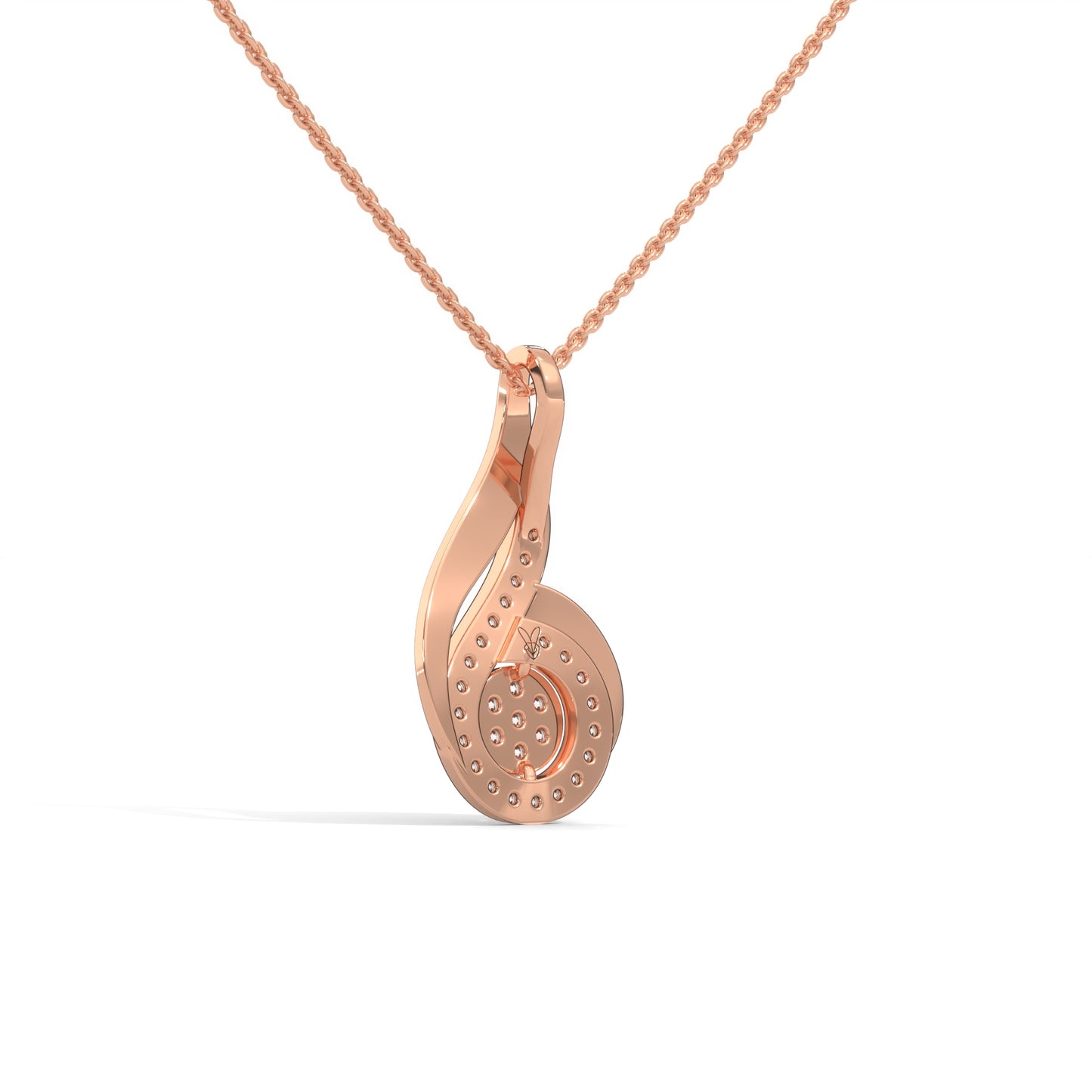 lab grown diamond | moissanite Jewellery Swirl Lab Grown Diamond OR Moissanite Pendant by Rabbito Jewels