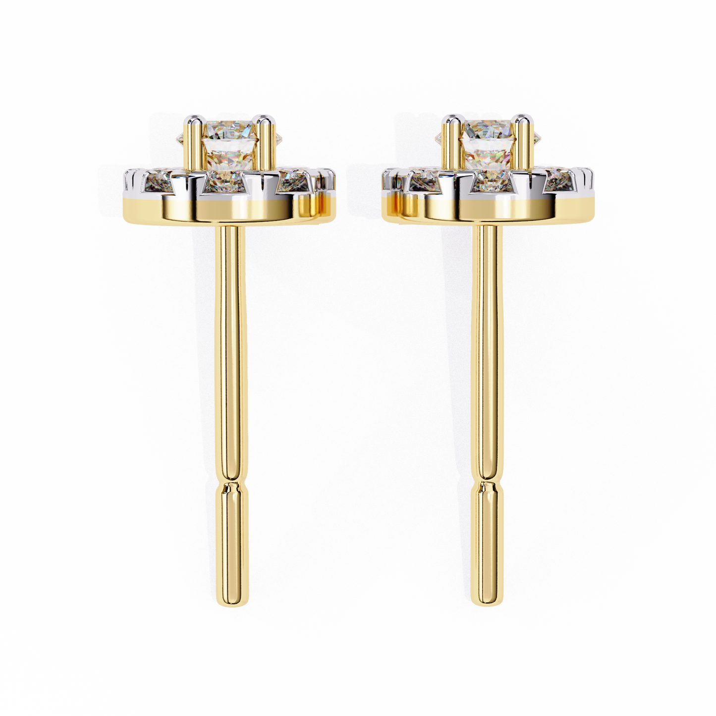 lab grown diamond | moissanite Jewellery Enchanted Forest Lab Grown OR Moissanite Halo Earrings by Rabbito Jewels