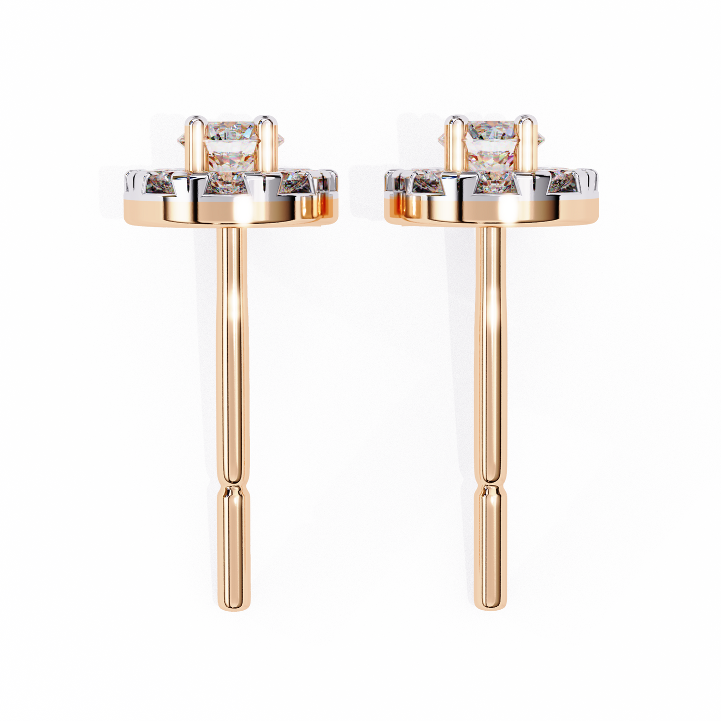 lab grown diamond | moissanite Jewellery Enchanted Forest Lab Grown OR Moissanite Halo Earrings by Rabbito Jewels