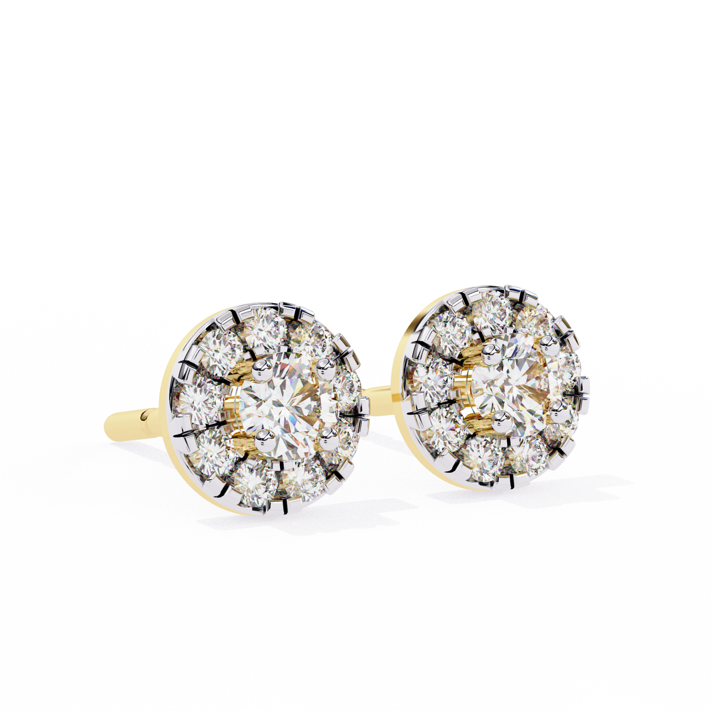 lab grown diamond | moissanite Jewellery Enchanted Forest Lab Grown OR Moissanite Halo Earrings by Rabbito Jewels