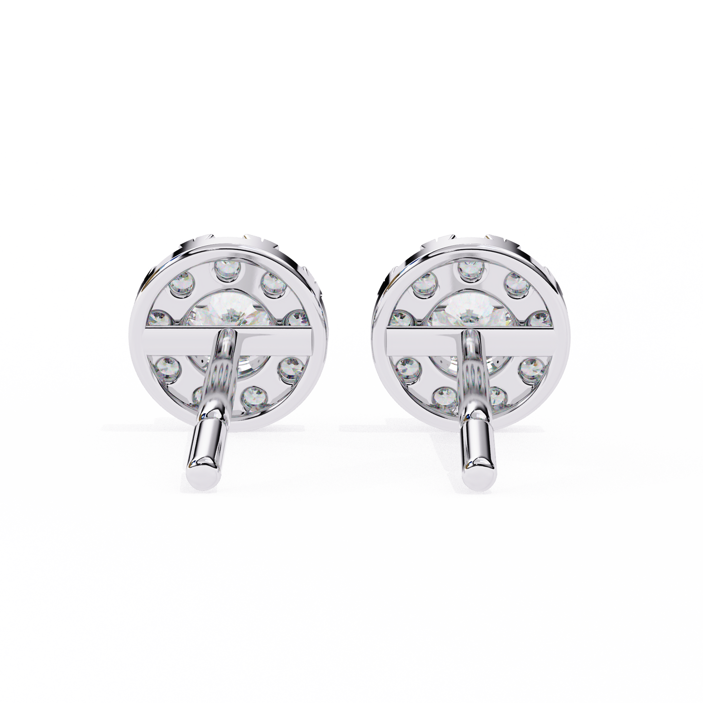 lab grown diamond | moissanite Jewellery Enchanted Forest Lab Grown OR Moissanite Halo Earrings by Rabbito Jewels