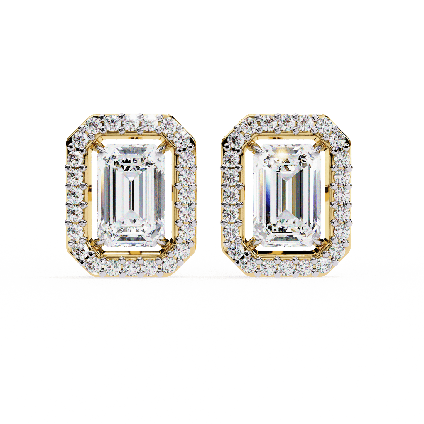 lab grown diamond | moissanite Jewellery Flare Dream Lab Grown Diamond OR Moissanite Hola Earrings Yellow Gold 14K by Rabbito Jewels