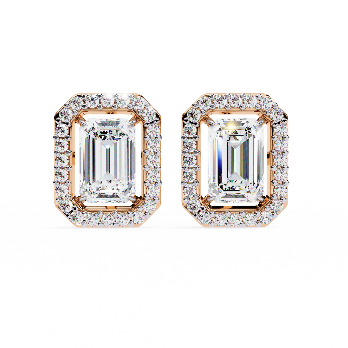 lab grown diamond | moissanite Jewellery Flare Dream Lab Grown Diamond OR Moissanite Hola Earrings Rose Gold 14K by Rabbito Jewels