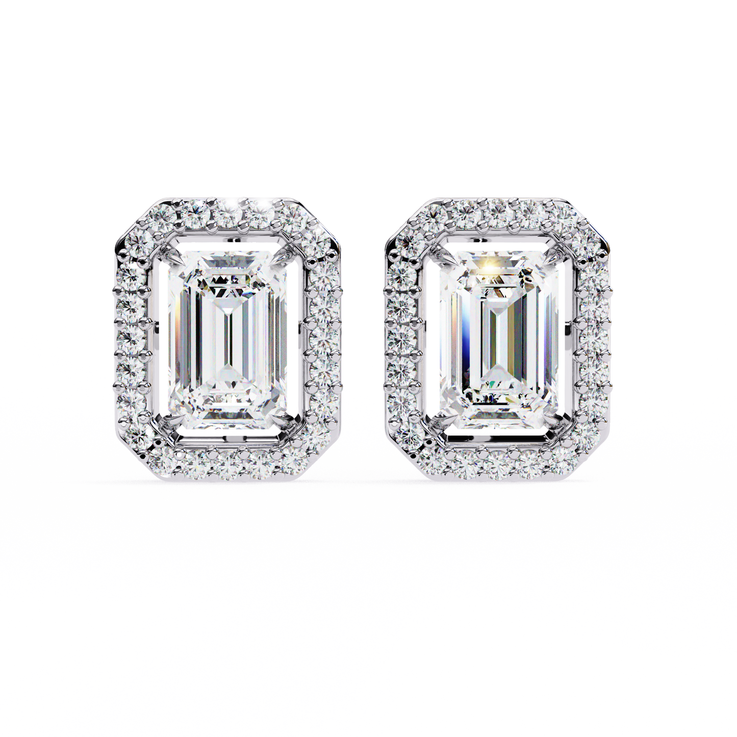 lab grown diamond | moissanite Jewellery Flare Dream Lab Grown Diamond OR Moissanite Hola Earrings Silver by Rabbito Jewels