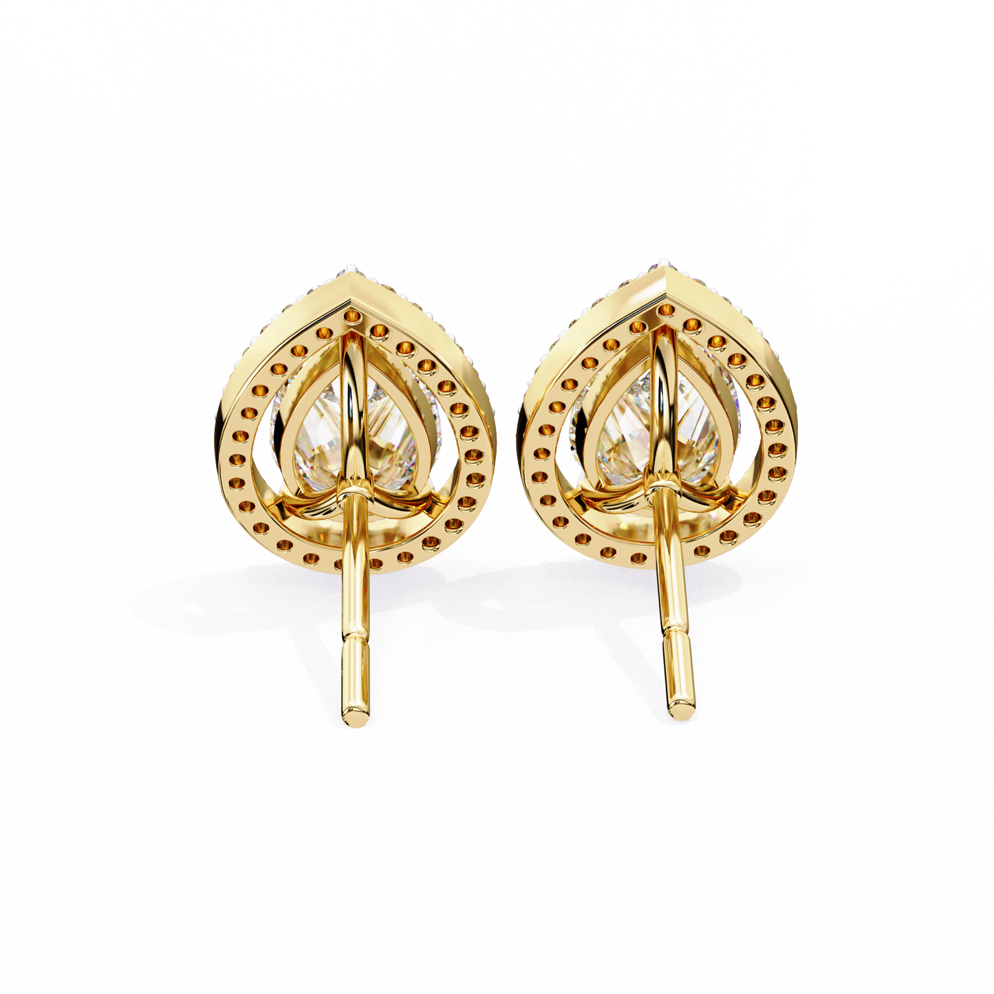 lab grown diamond | moissanite Jewellery Heavens Whisper Lab Grown & Moissanite Pear Stud Earrings by Rabbito Jewels