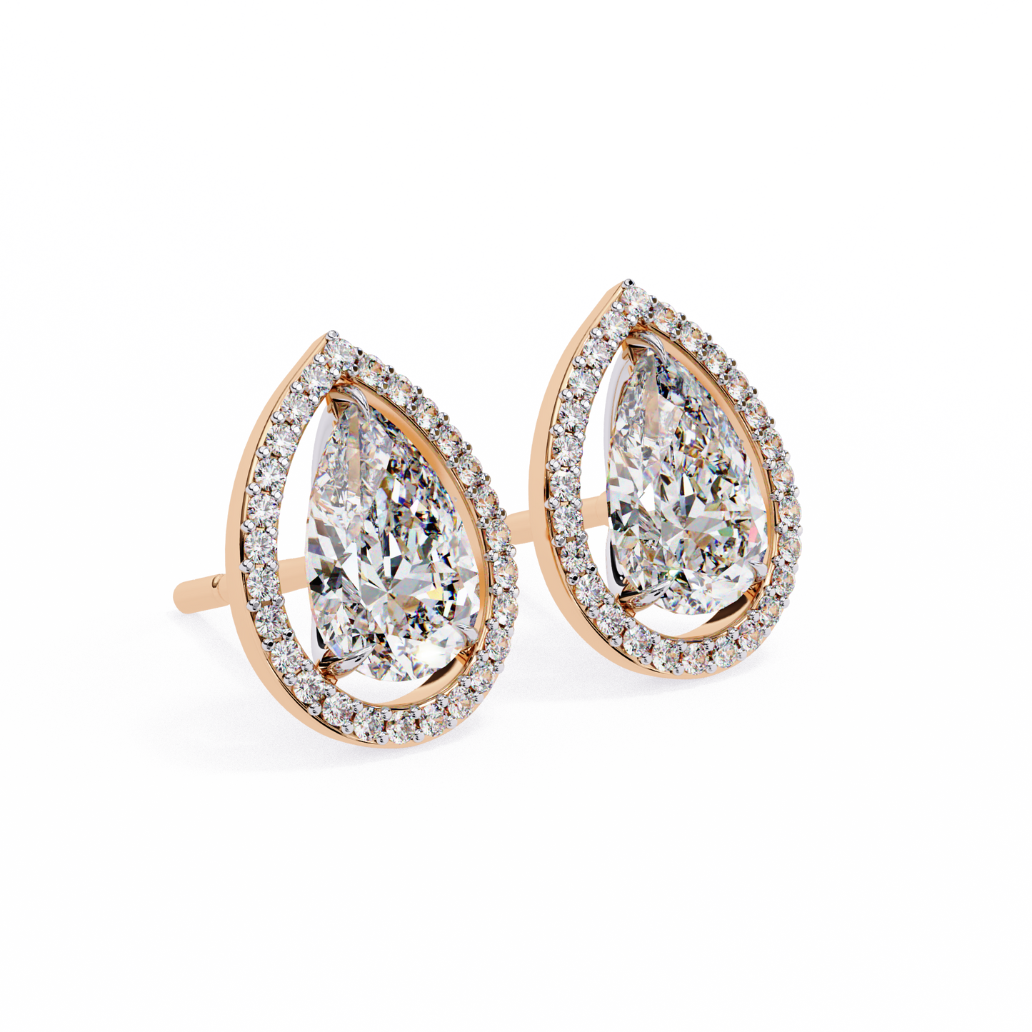 lab grown diamond | moissanite Jewellery Heavens Whisper Lab Grown & Moissanite Pear Stud Earrings by Rabbito Jewels