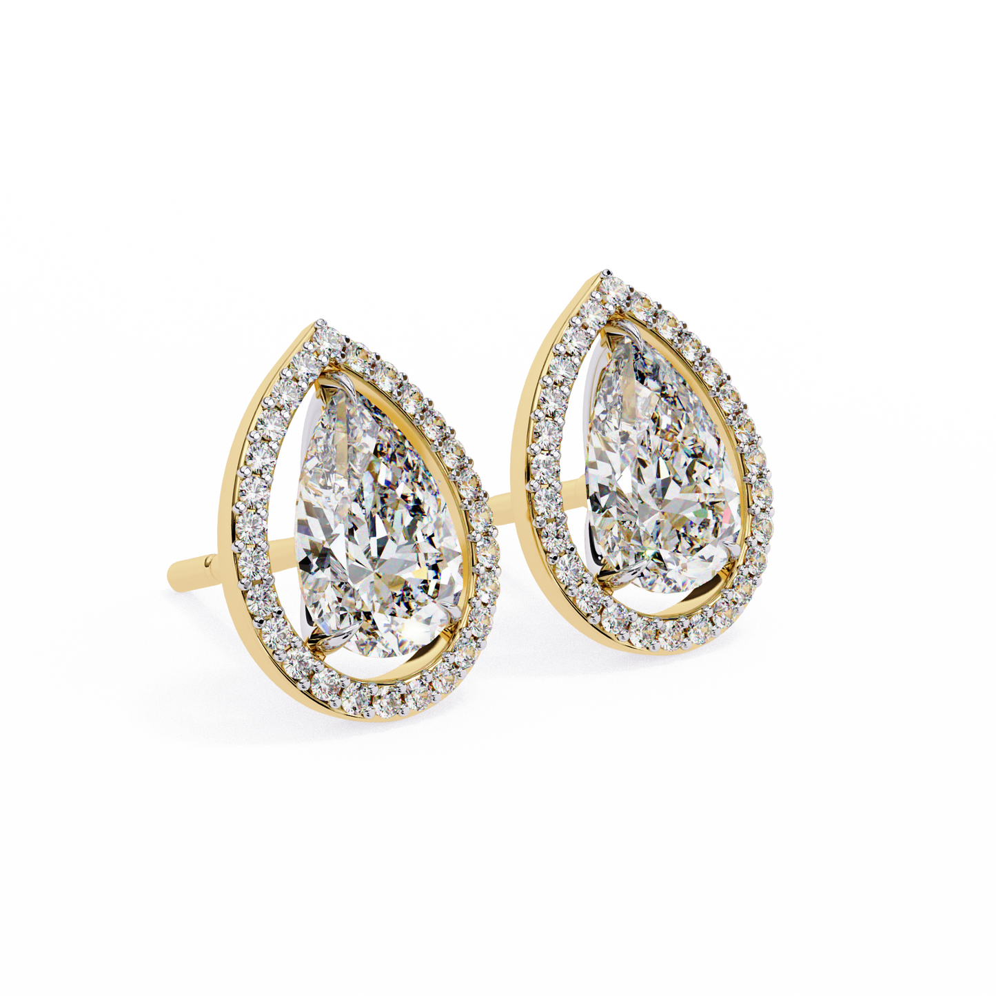 lab grown diamond | moissanite Jewellery Heavens Whisper Lab Grown & Moissanite Pear Stud Earrings by Rabbito Jewels
