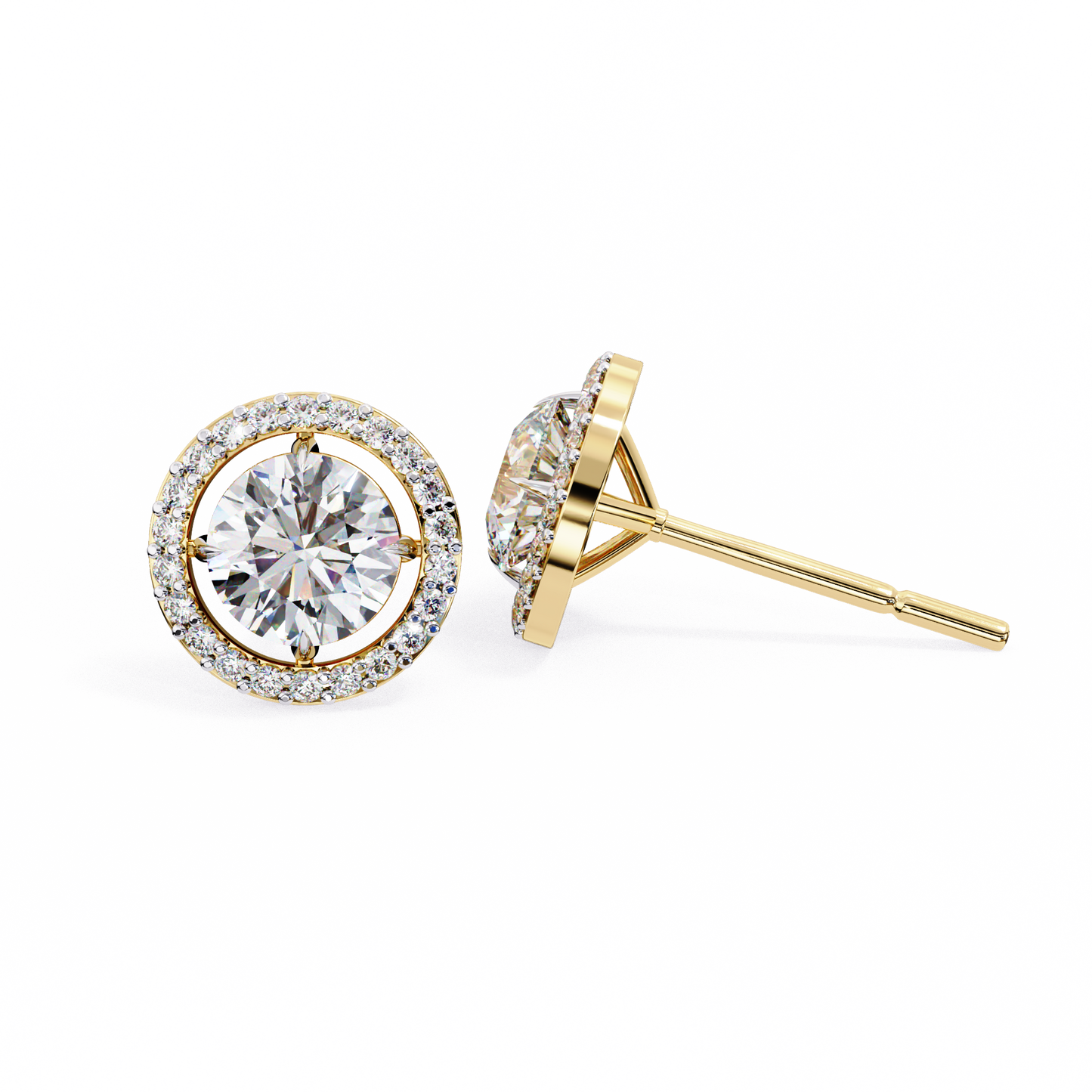 lab grown diamond | moissanite Jewellery Secret Glishi 0.40ct Lab Grown OR Moissanite Stud Earrings by Rabbito Jewels