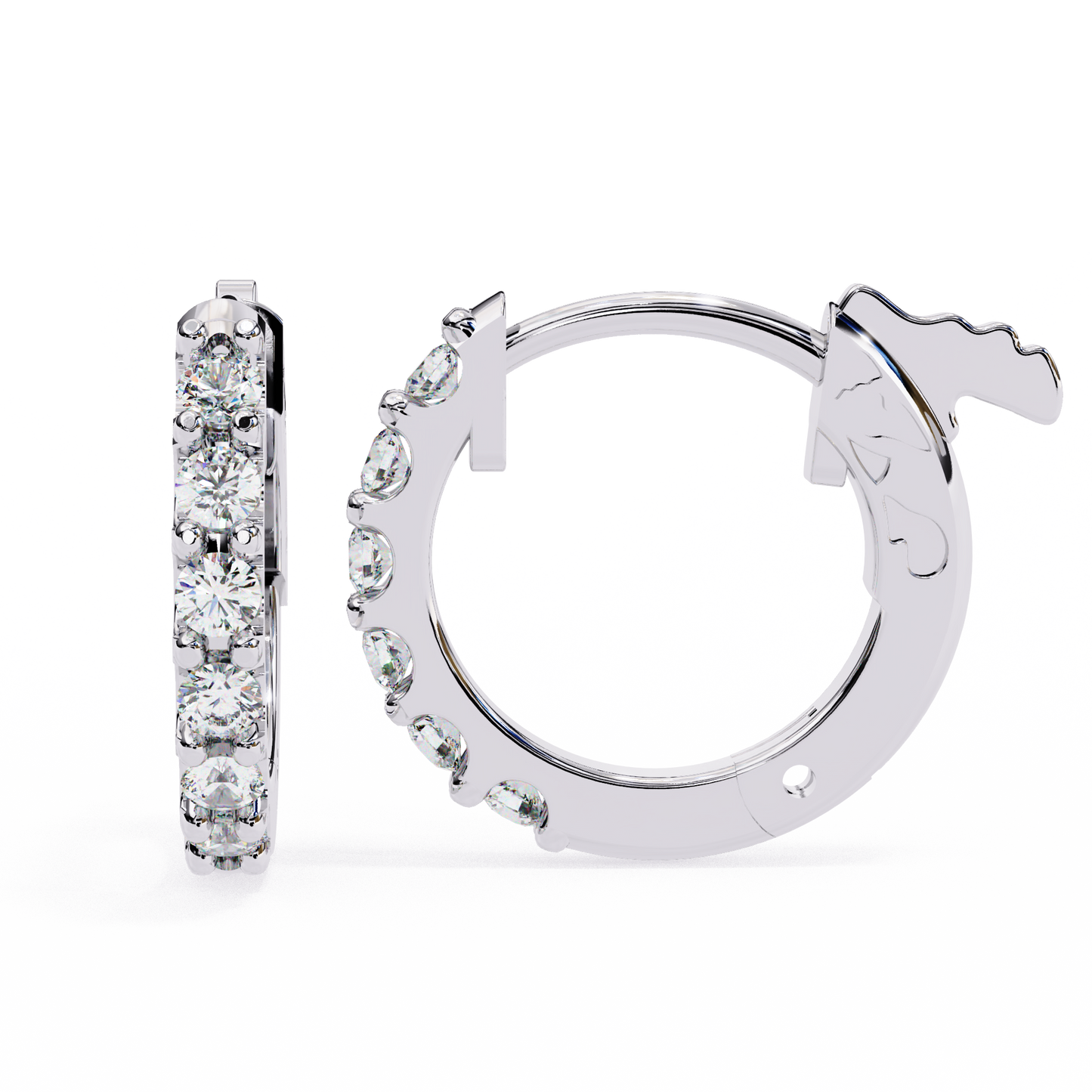 lab grown diamond | moissanite Jewellery Gilded Age Lab Grown Diamond OR Moissanite Earrings White Gold 18K by Rabbito Jewels